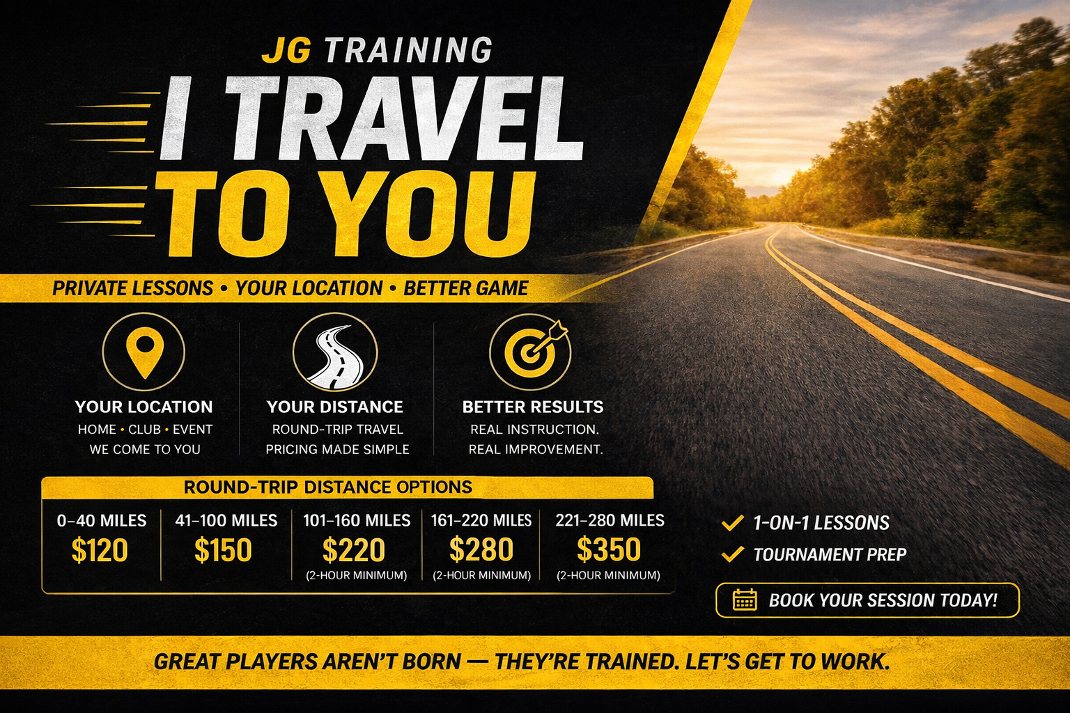 JG Local Training (I Travel to you)